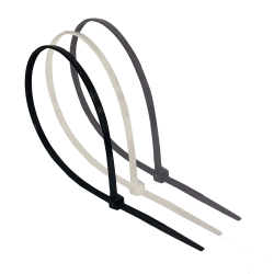 Bridas de nylon en colores negro, blanco y gris para instalación eléctrica