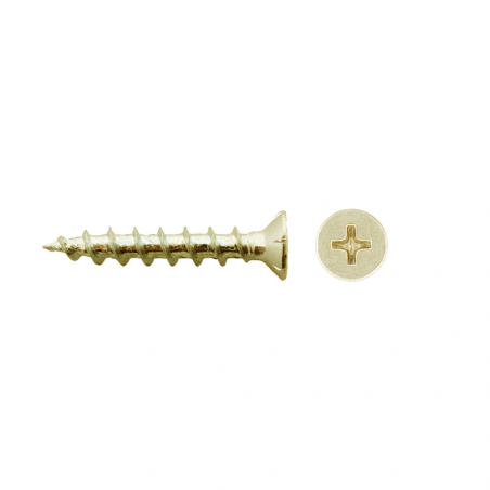 Tornillo para PVC PVP con cabeza avellanada y accionamiento en cruz