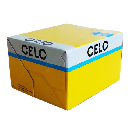 Foto del reverso del embalaje de la caja 9N-6 de CELO