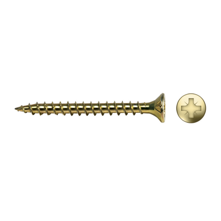Blister tornillo rosca madera VELOX® POZI F cincado amarillo