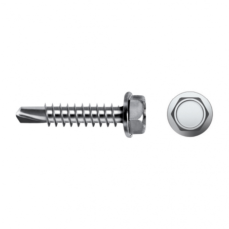 Tornillo punta broca DIN 7504K con cabeza hexagonal