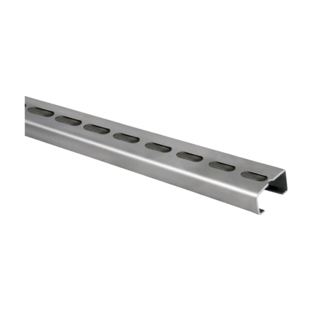Perfil 40x20 mm en acero para fijaciones versátiles en instalaciones industriales y técnicas