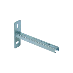 Soporte metálico 27x18 SPE para fijación de perfiles en instalaciones técnicas y sistemas de canalización
