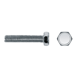 Tornillo DIN 933 con cabeza hexagonal y rosca métrica