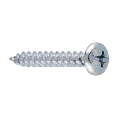 Tornillo rosca chapa con cabeza plana y punta afilada