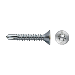 Tornillo punta broca avellanado SIT A61S para fijación en metal