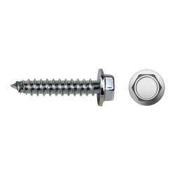 Tornillo rosca chapa DIN 7660 con cabeza hexagonal y arandela estampada