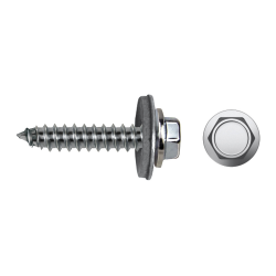 Tornillo hexagonal con arandela EPDM DIN 7661 para fijación segura en cubiertas