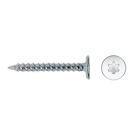 Tornillo rosca chapa FM cabeza extraplana TX zincado