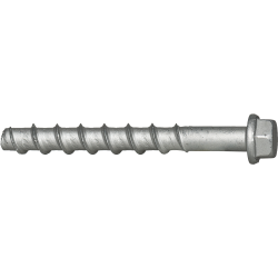 Anclaje tornillo hormigón BTS B Ø8 Ø10 Ø14 con rosca helicoidal y cabeza hexagonal